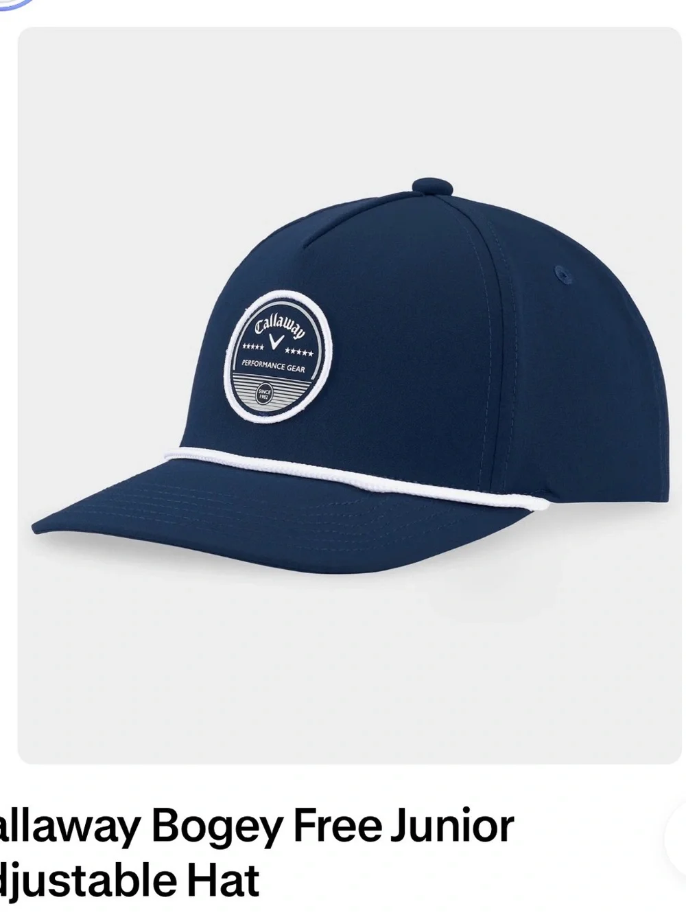 Callaway Navy Baseball Hat with Black Strap